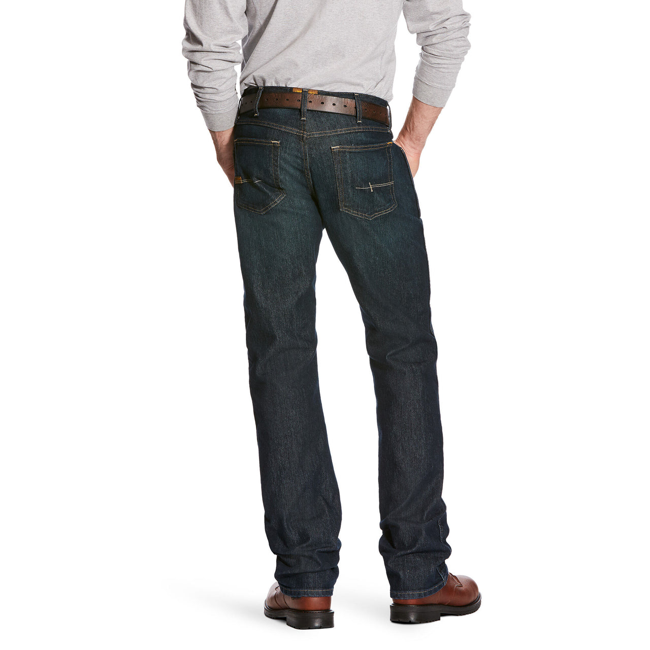 Ariat Men's Rebar M5 Durastretch STK Straight Jean Low Rise - Blackstone