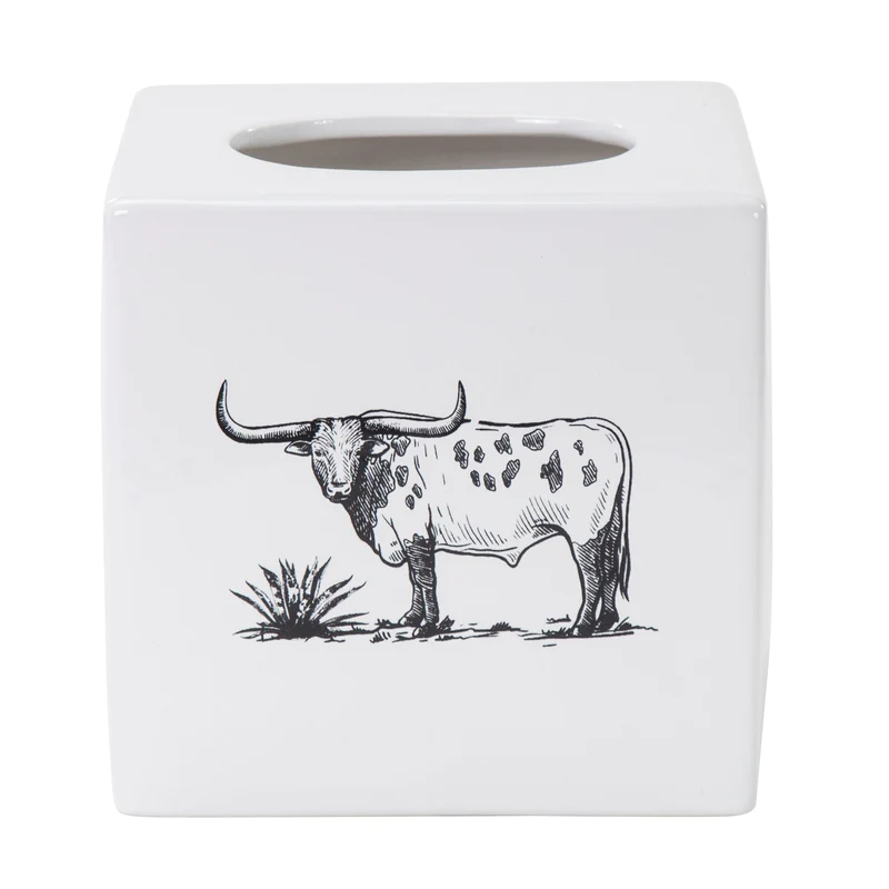 HiEnd Ranch Life Ceramic Tissue Box Cover