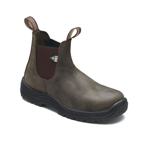 Blundstone Work Safety 180 Boots Waxy Rustic Brown