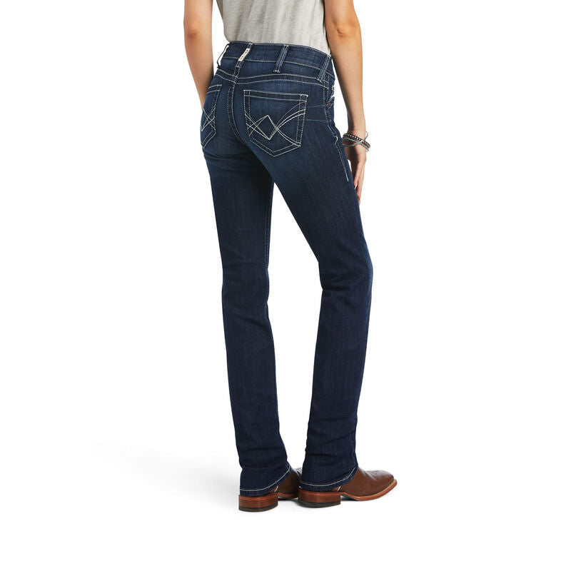 Ariat Women's REAL Mid Rise Clarissa Straight Jeans