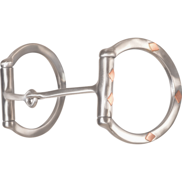 Classic Equine Sherry Cervi D Ring Square Snaffle Bit - Silver