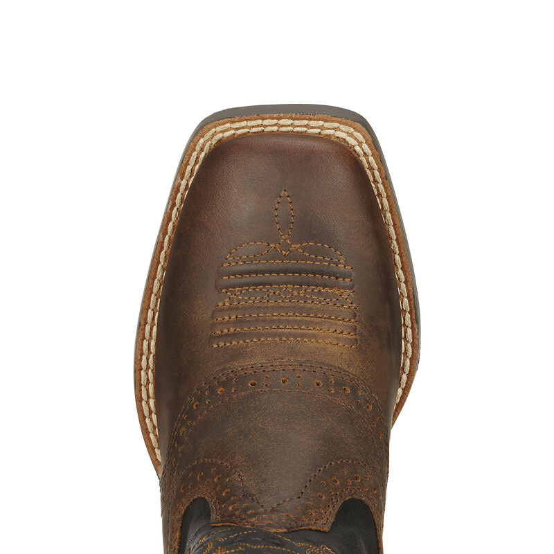 Ariat Youth Heritage Roughstock Western Boots - Distressed Brown