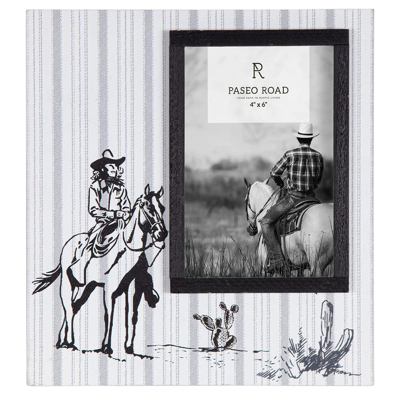 HiEnd Accents Ranch Life Picture Frame 4 x 6 Cowgirl