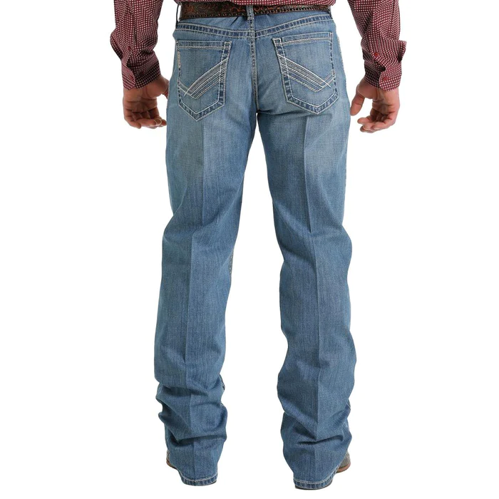 Cinch Mens Grant Relaxed Fit Bootcut Jeans - Medium Stonewash