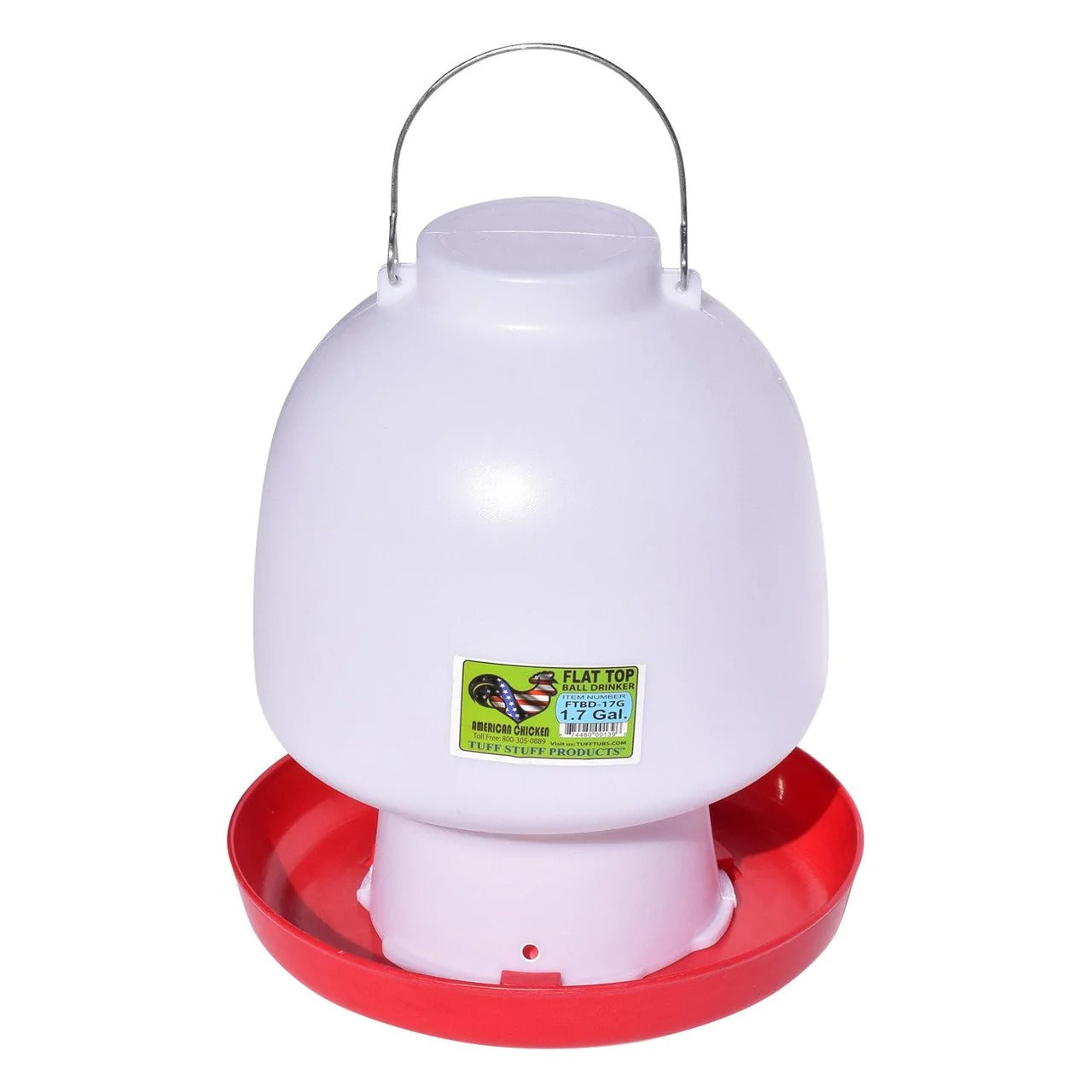 TuffStuff Poultry Flat Top Ball Drinker - 1.7gal