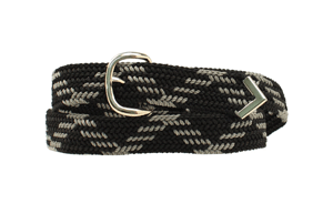 Nocona Braided Belt - Black/Grey