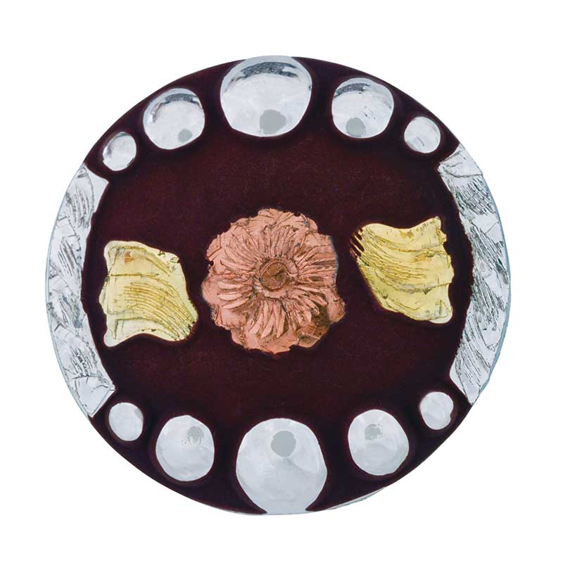 1"CS-CPPR BRASS FLORAL CNHO