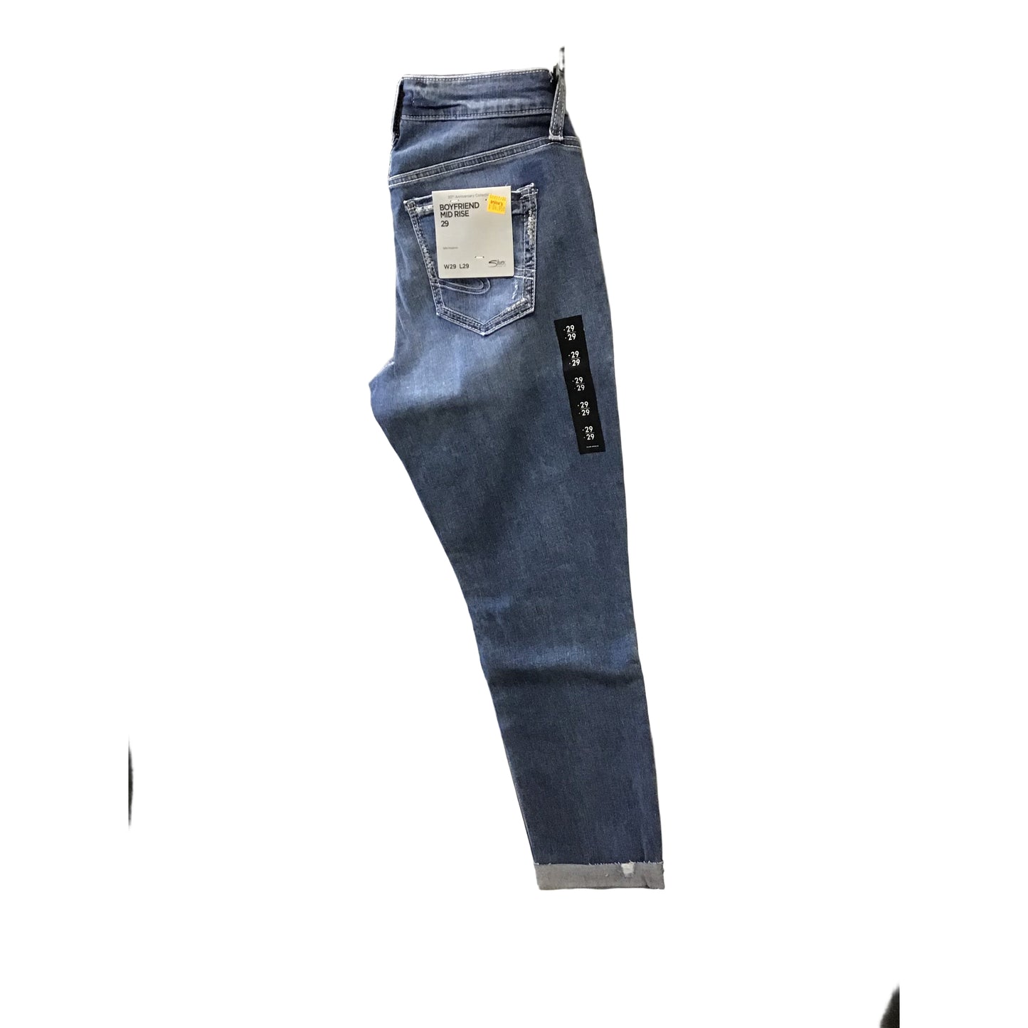 Silver Ladies Boyfriend Jeans