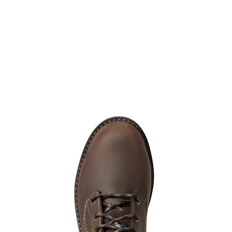 Ariat Womens Riveter 8" CSA Glacier Grip Waterproof 400g Composite Toe Work Boots - Dark Brown