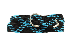 Nocona Machine Woven Braided Belt - Black/Royal Blue