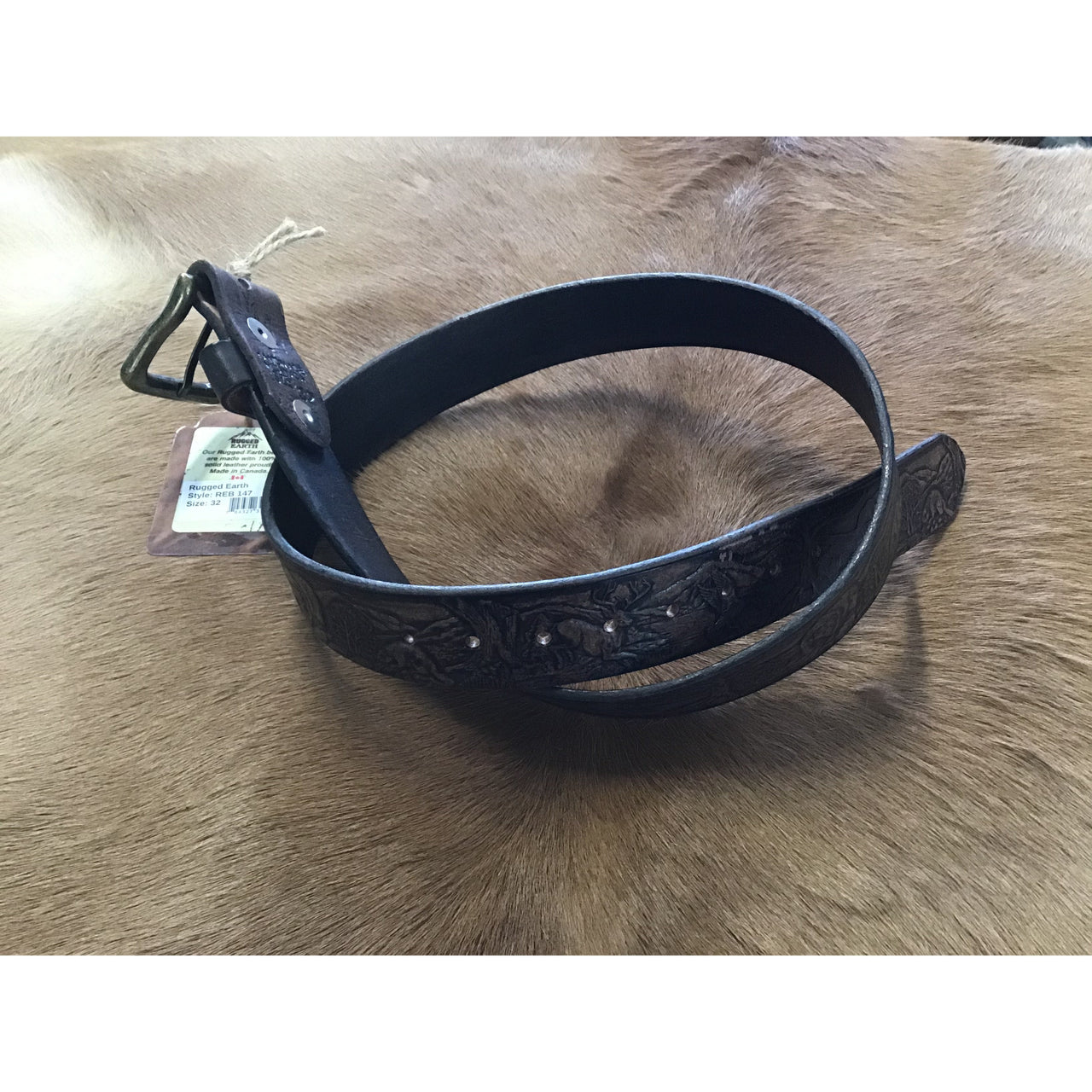 Rugged Earth Men's Belt - Deer Brown