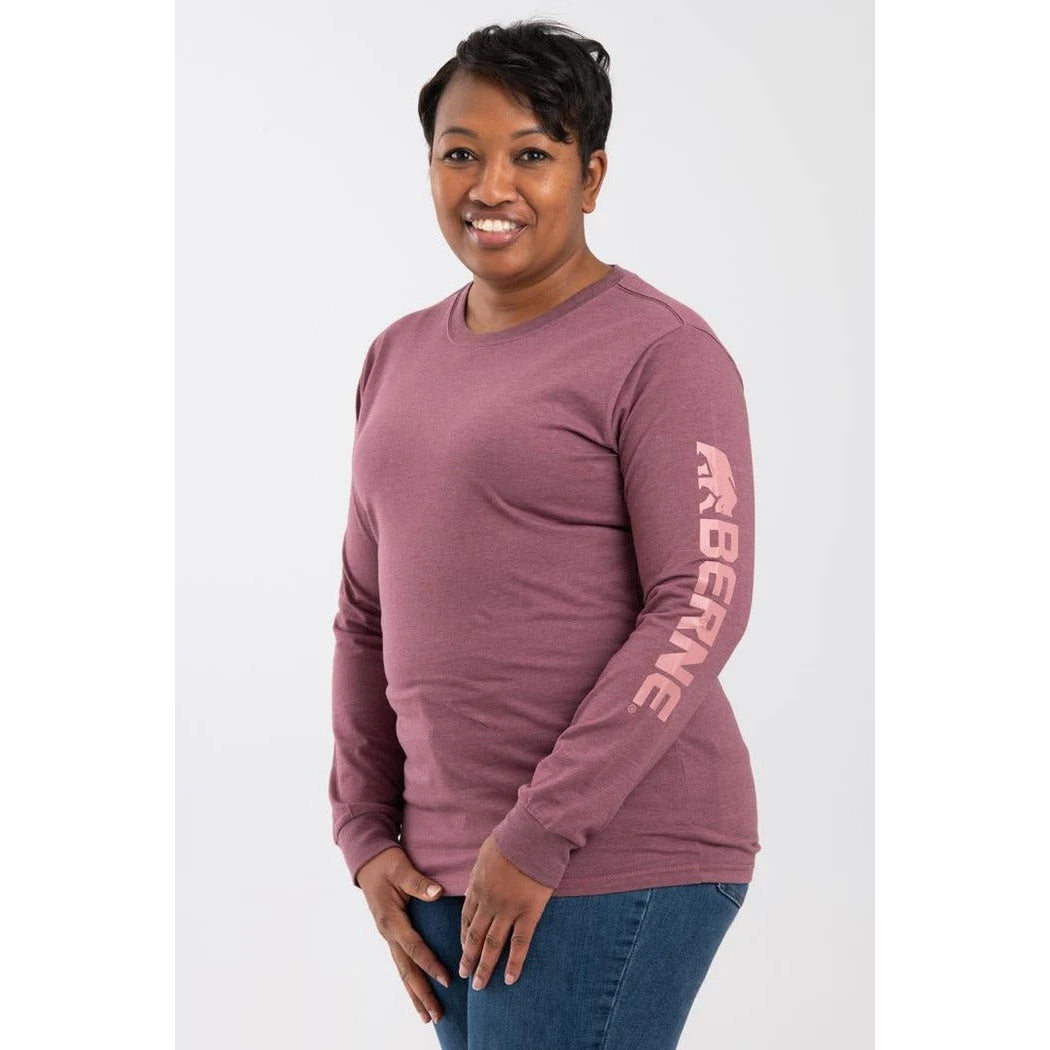 Berne Women's Signature Long Sleeve Performance T Shirt - Mauve