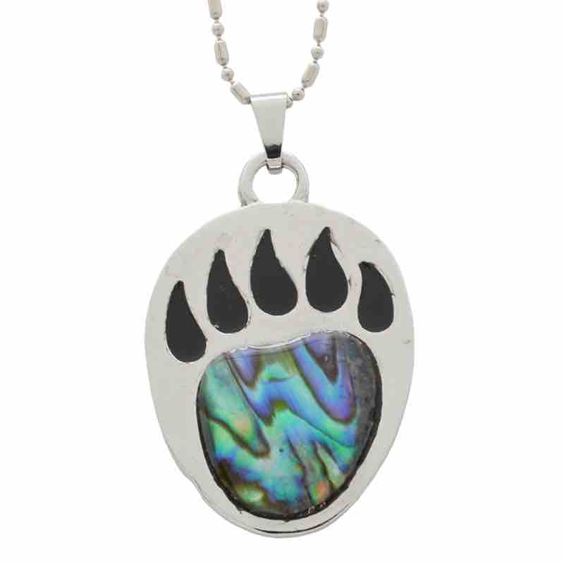 KC Necklace Abalone Paw