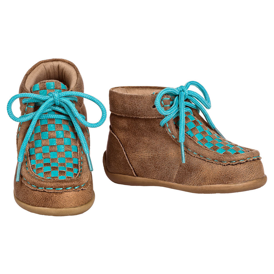 Blazin Roxx Toddler Girl's Cassidy Casual Shoes - Brown w/Turquoise