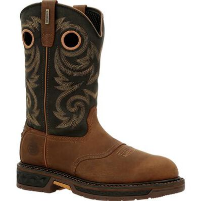 **Georgia Men's Brown 11" Work Black and Brown - FINAL SALE