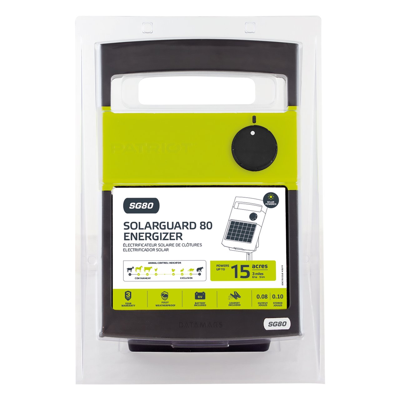 Patriot SG80 6v Solar Energizer