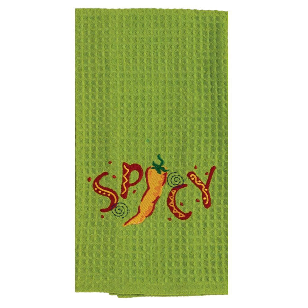 KD Spicy Embr. Waffle Towel