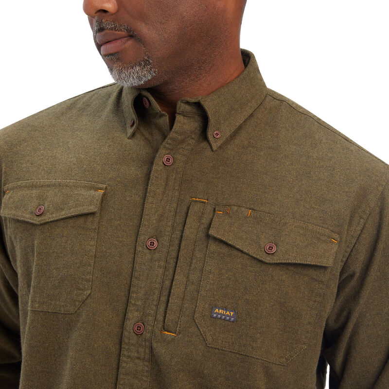 Ariat Mens Rebar Flannel Durastretch Work Shirt