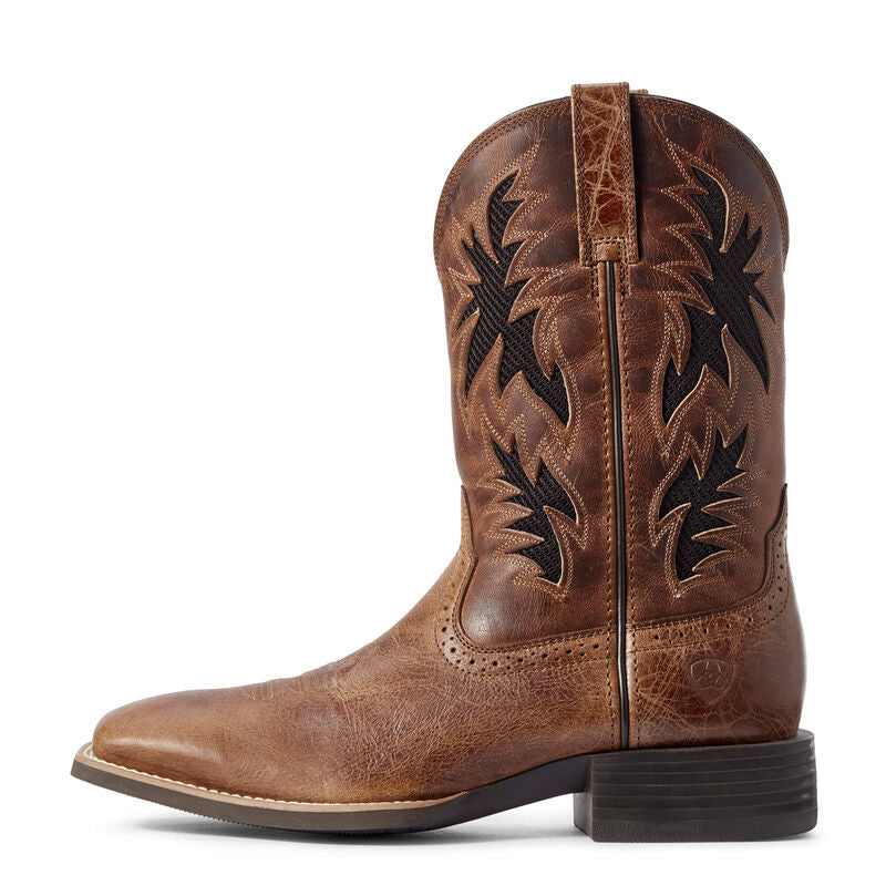 Ariat Mens Sport Cool VentTEK Western Boots - Dark Tan