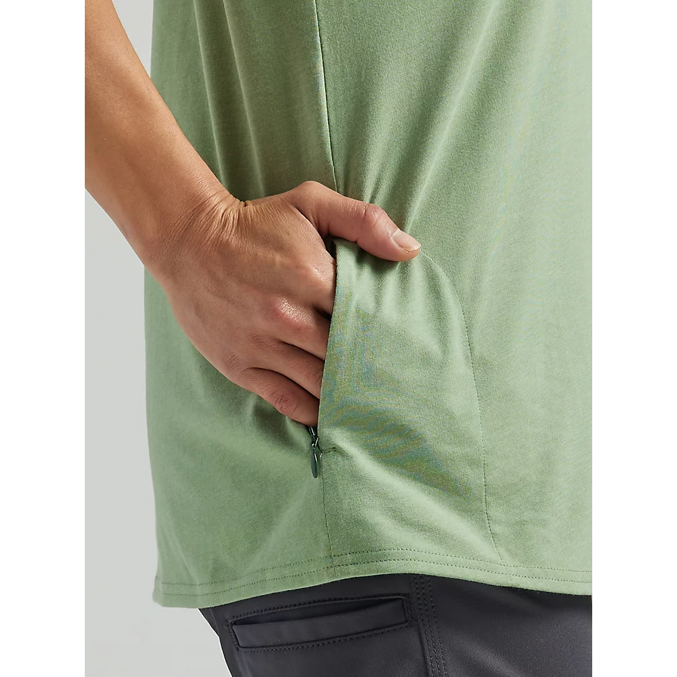 Wrangler Womens Riggs SS Performance T-shirt - Loden Frost