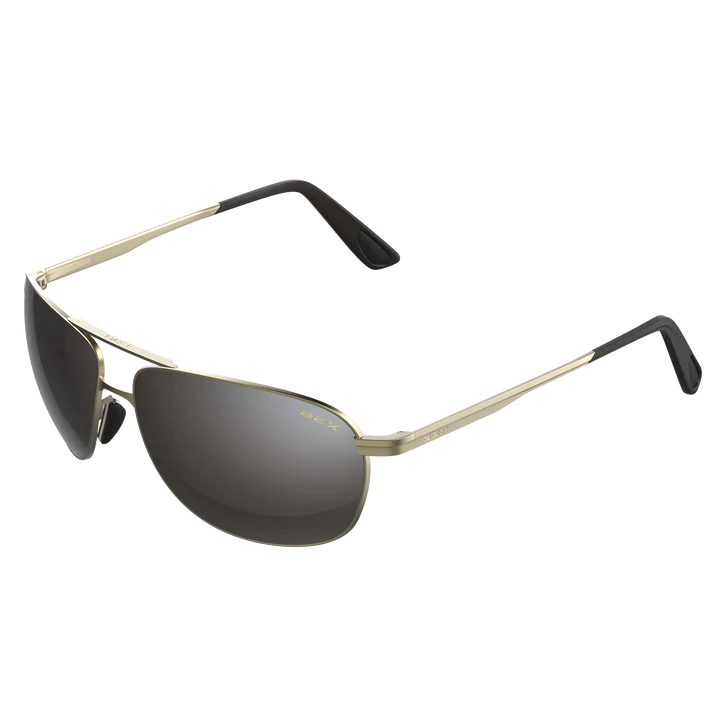 BEX Nova Sunglasses - Matte Gold/Brown (Silver Flash)