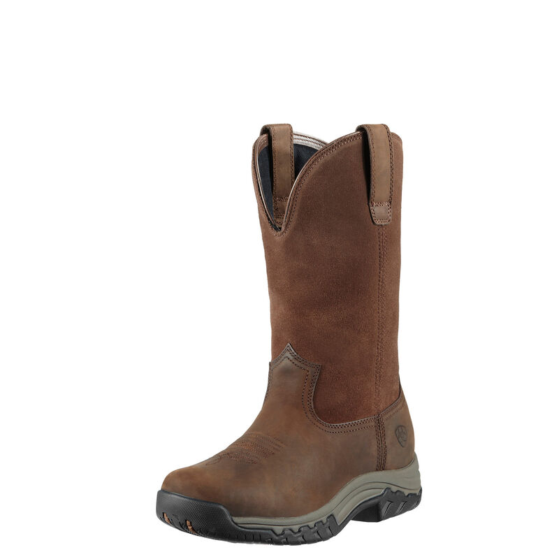 Ariat Women's Terrain Pull-On Waterproof Boots - Distressed Brown