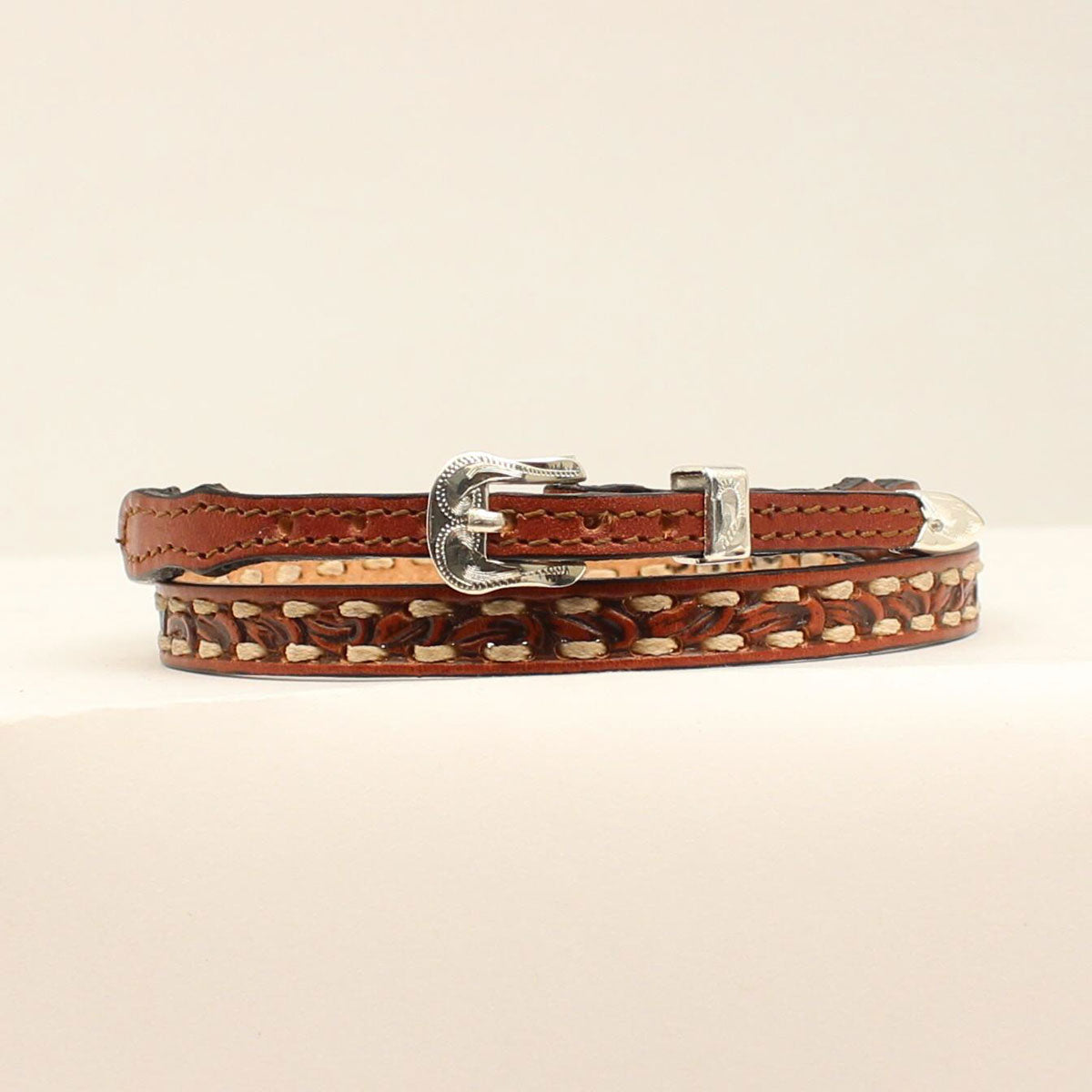 Twister Ivory Laced Hat Band - Tan