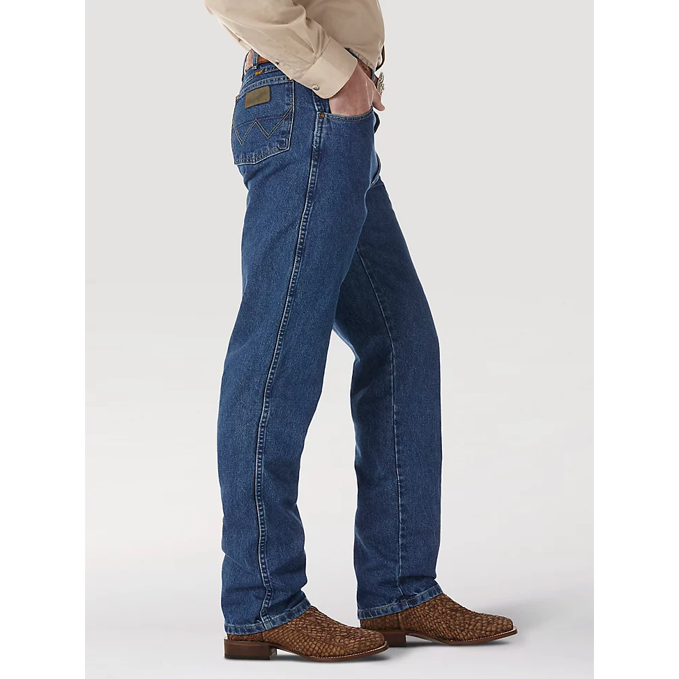 Wrangler Men's George Strait Cowboy Cut Relaxed Fit Jeans - Heavyweight Stone Denim