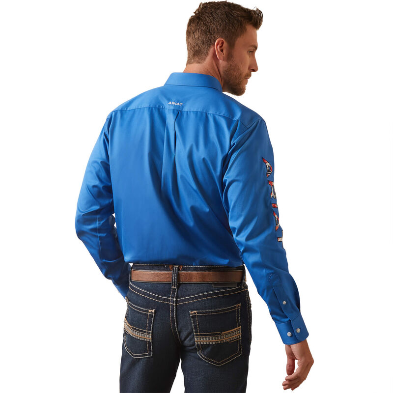 Ariat Men's Team Logo Twill Fitted Shirt - Campanula
