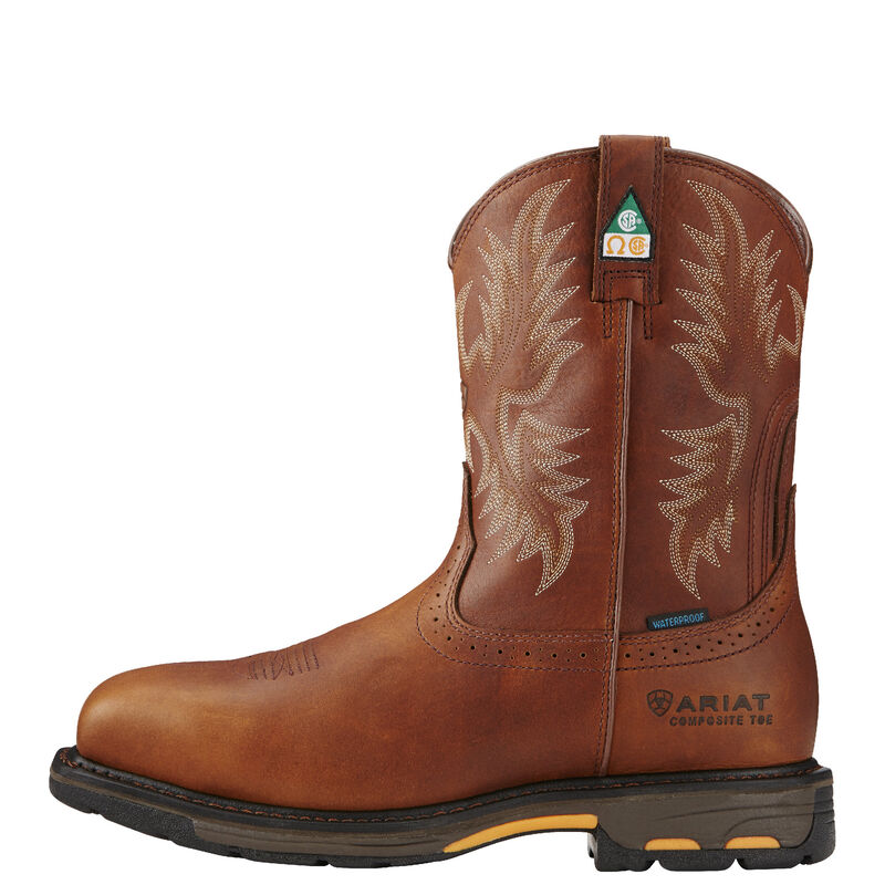Ariat Men's Work Hog Wide Square Toe CSA Waterproof Composite Toe Work Boots - Dark per Copper