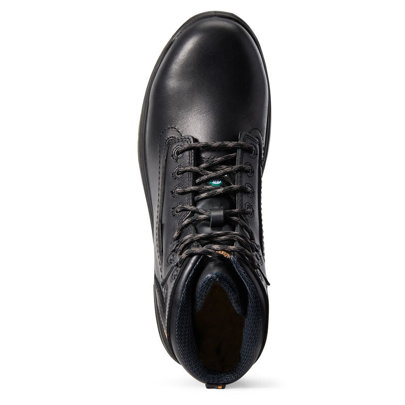 Ariat Mens Turbo 6" Waterproof CSA Carbon Toe Work Boots - Black