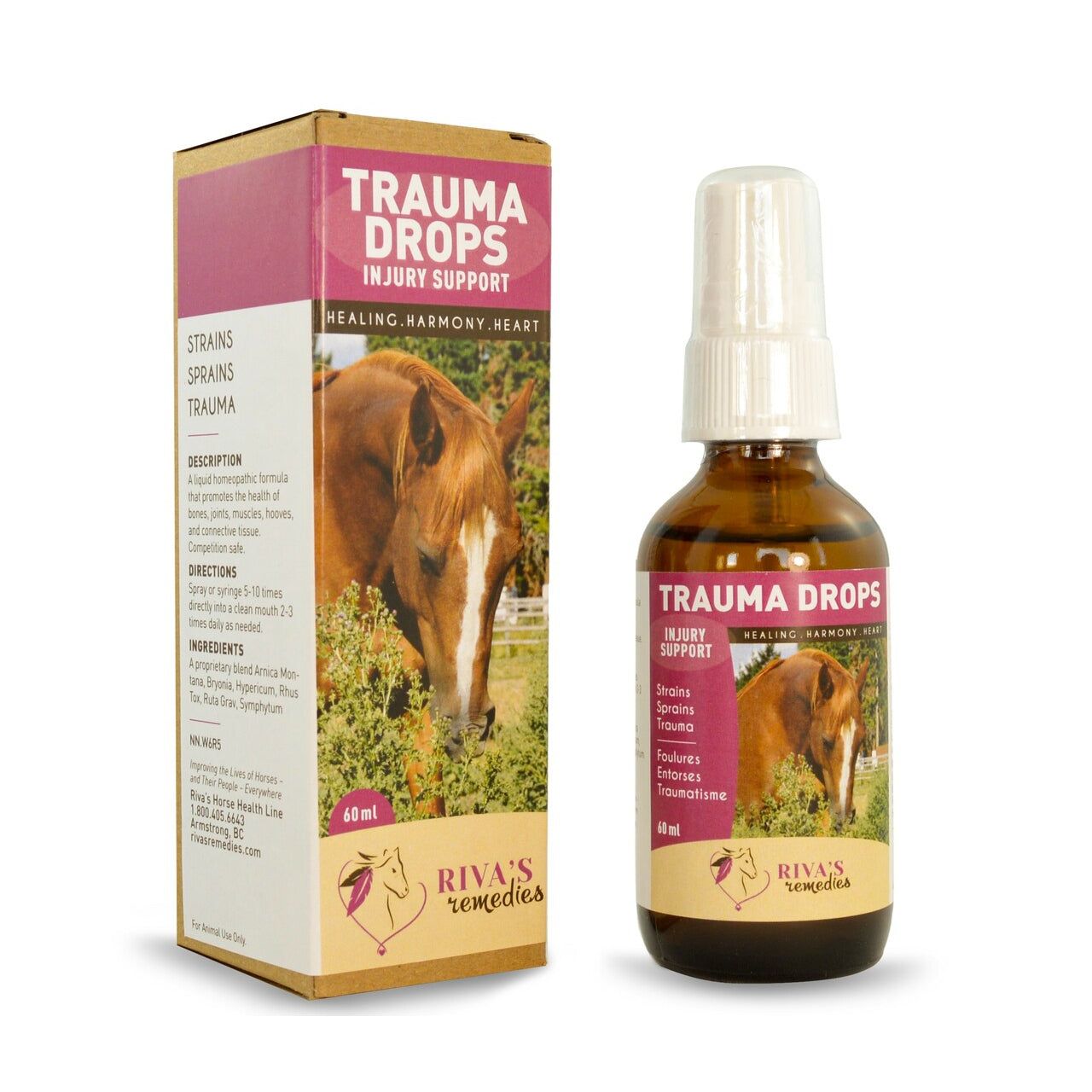 Riva's Remedies Equine Trauma Drops - 60ml