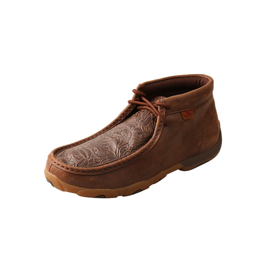 Twisted X Women's Driving Moccasin - Brown/Brown Print