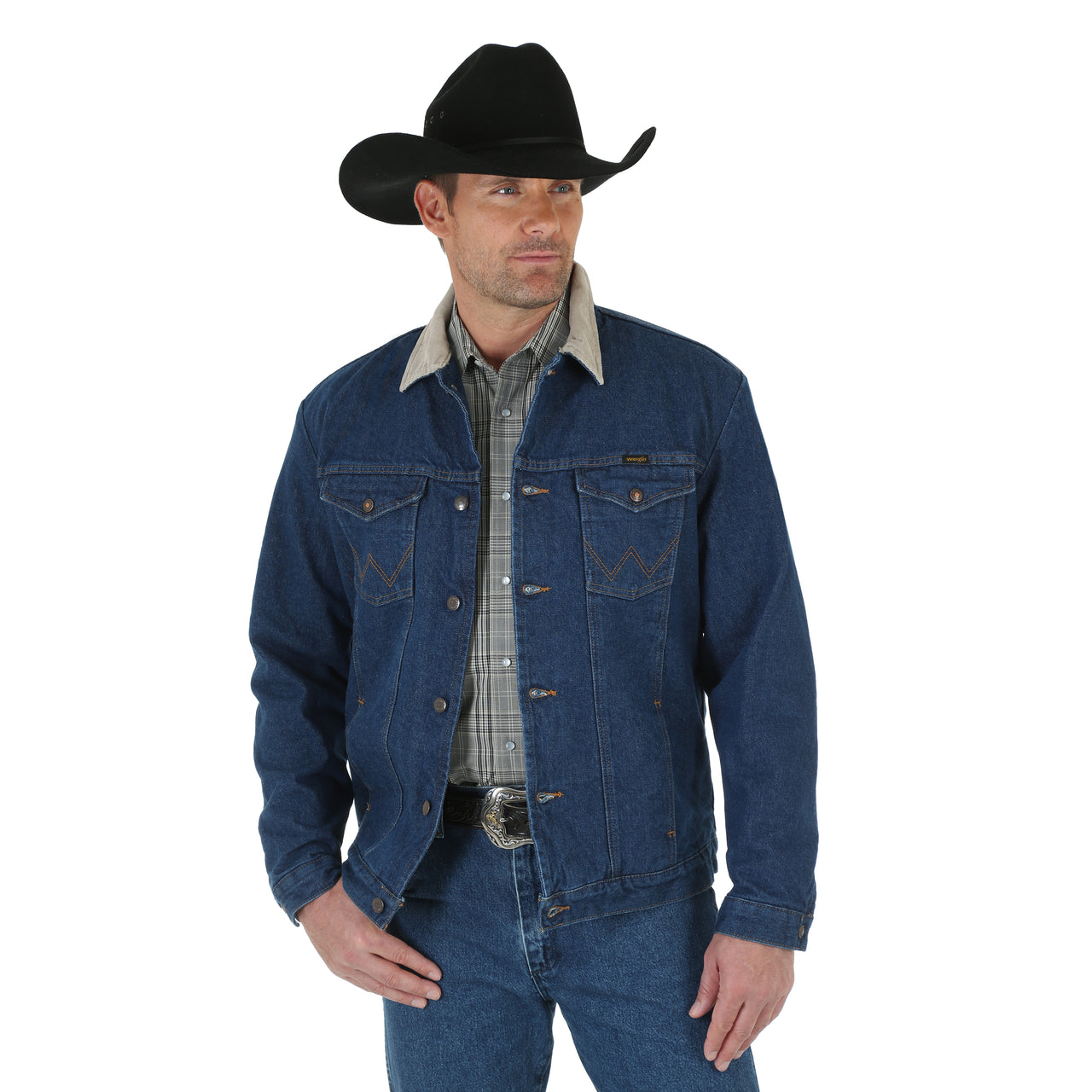 Wrangler Big & Tall Blanket Lined Men's Denim Jacket - Prewashed