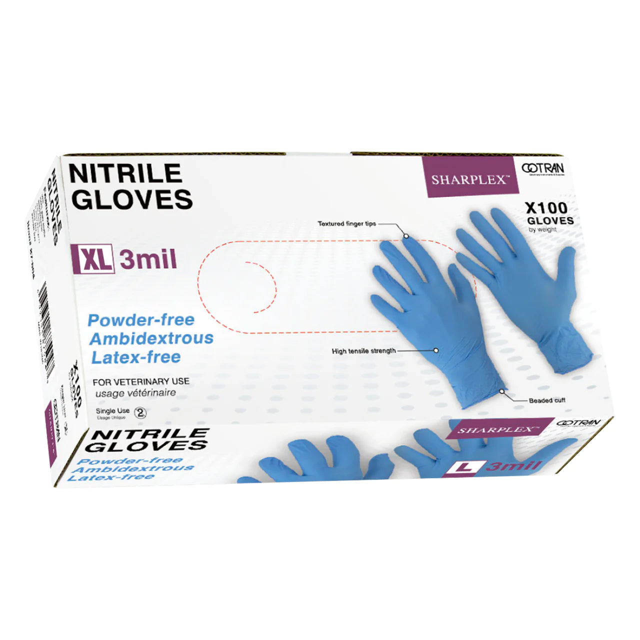 Sharplex Nitrile Gloves Powder Free - Extra Large