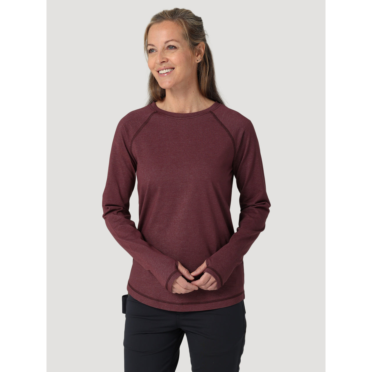 Wrangler Long Sleeve Tru-Temp Crew T-Shirt
