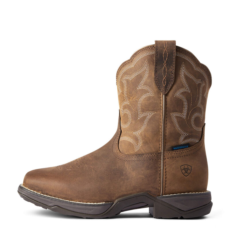 Ariat Women's Anthem Shortie II Waterproof Western Boots - Distressed Brown