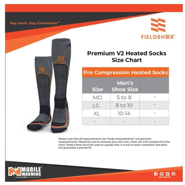 **Premium 2.0 Merino Heated Socks Men's 3.7V