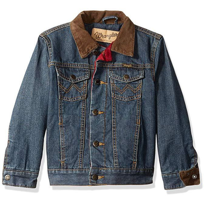 Wrangler Boy's Blanket Lined Denim Jacket - Rustic Blue