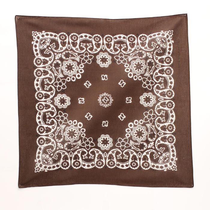 M&F 21x21 Traditional Bandana - Brown