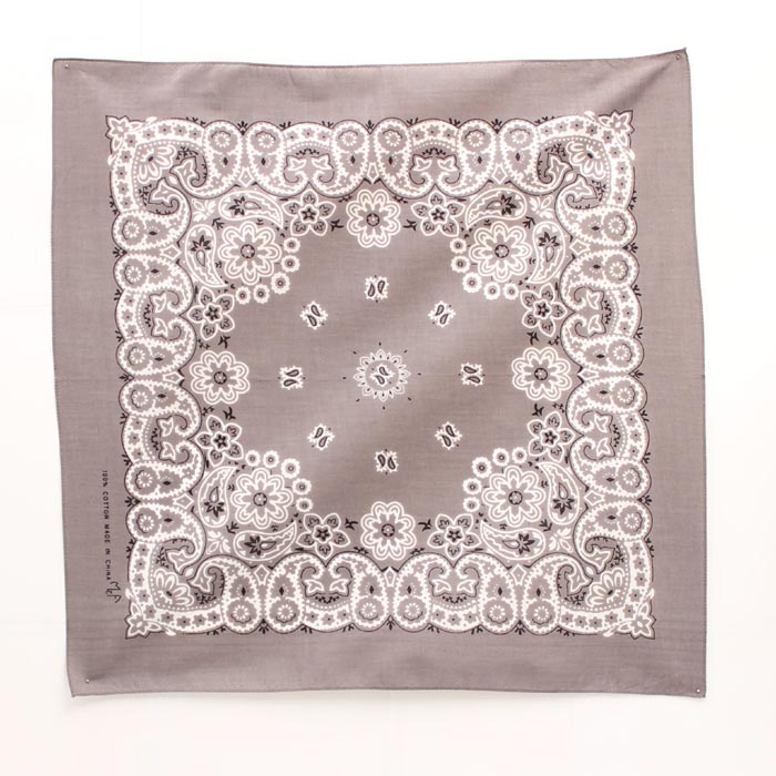M&F Traditional 21x21 Bandana - Charcoal