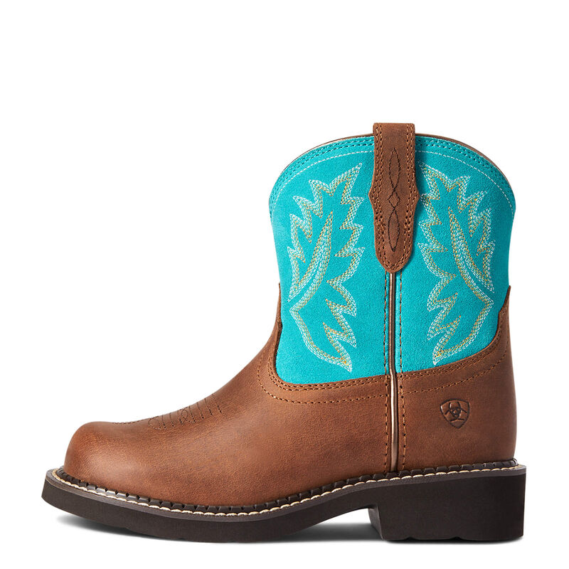 **Ariat Girl's Youth FatBaby Heritage Western Boots - Distressed Brown