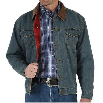 Wrangler Blanket Lined Men's Denim  Jacket - Rustic