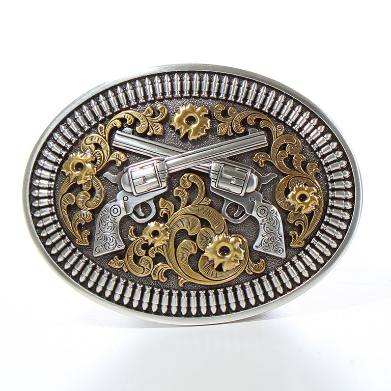 Nocona Men's Oval Floral Buckle - Revolver