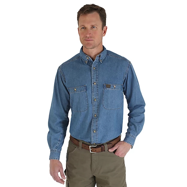 Wrangler Men's Riggs Workwear Denim Work Shirt