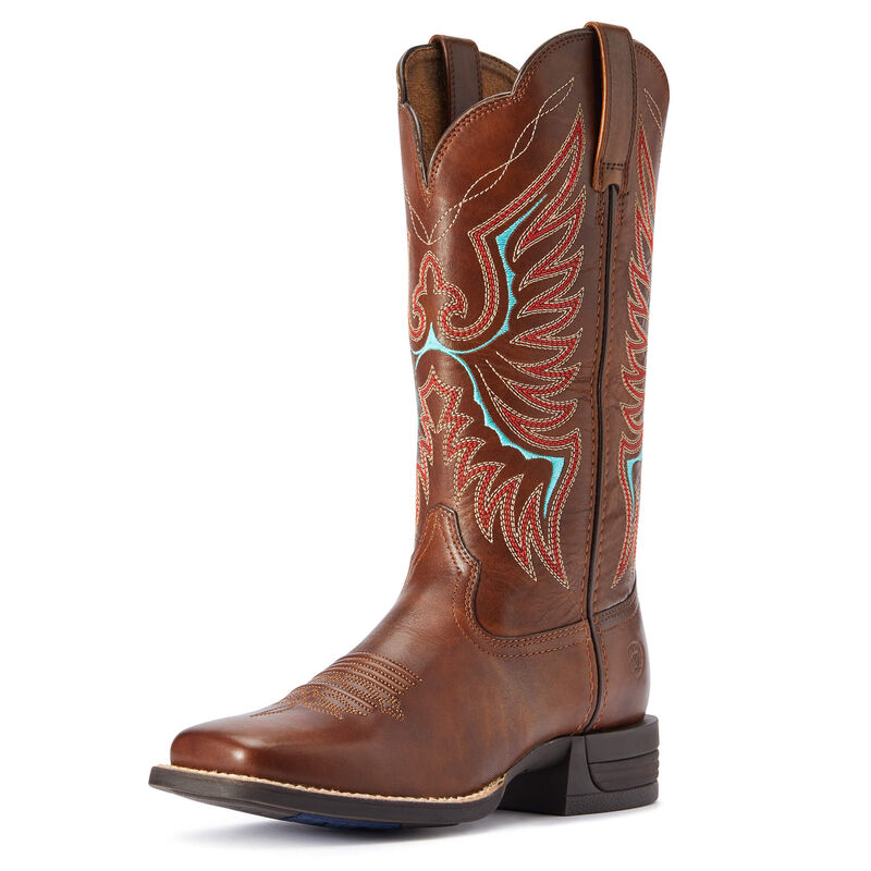 **Ariat Womens Rockdale Western Boots - Naturally Distressed Brown