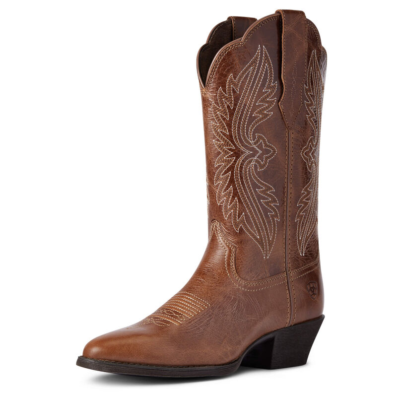 Ariat Women's Heritage R Toe StretchFit Western Boots - Dark Tan