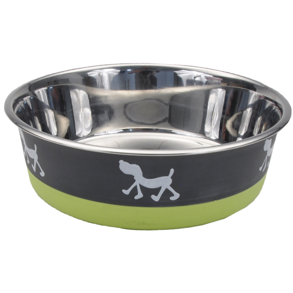 Maslow Design Bowl Pup Green/Grey  14 oz