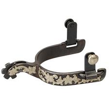 Weaver Leather Ladies Floral Ivory Rowl Spur - Black