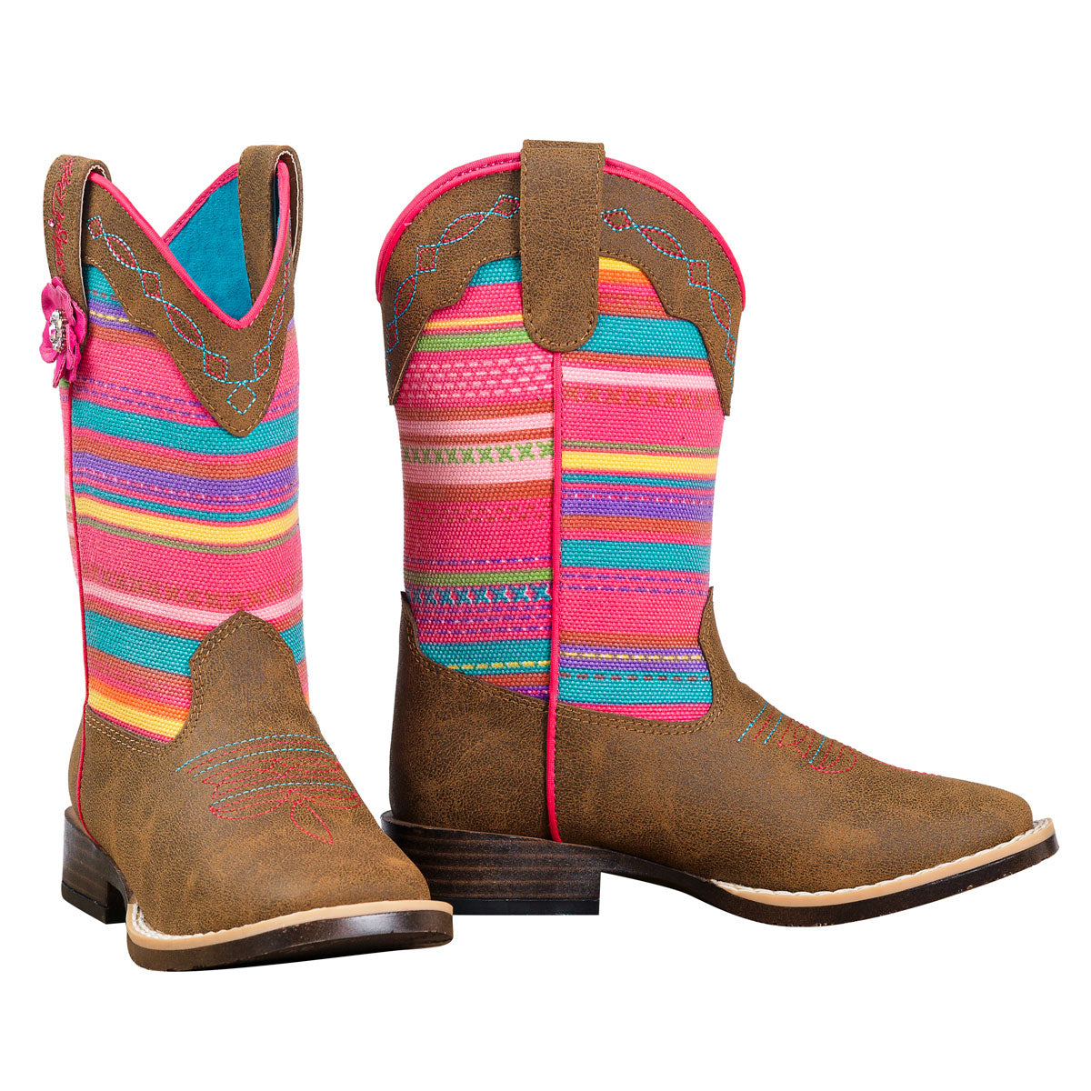 Blazin Roxx Youth Camilla Cowboy Boots - Brown/Striped